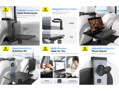 Baseus MagPro Series II Car Mount foldable tray magnetic phone holder Qatar