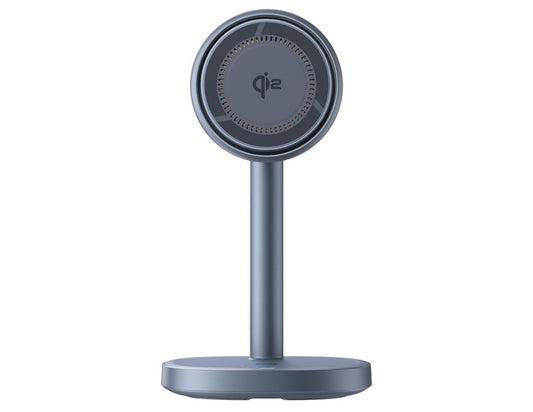 Baseus Orbit 2 Pro P10273500813-00 Qi2 wireless charging stand, air-cooled, dual device design, Space Grey at Thabthaba Store Qatar