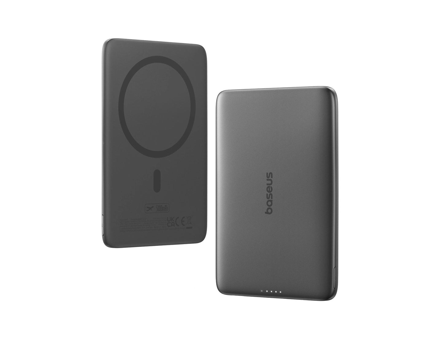 Baseus PicoGo AM41 Ultra-Slim Magnetic Power Bank 5000mAh 20W MagSafe LED display with USB-C 60W 30cm cable Cosmic Black model P1007680C123-00 Qatar