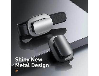 Baseus platinum vehicle eyewear clip clamping type ACYJN-B01, secure car glasses holder, at Thabthaba Store Qatar