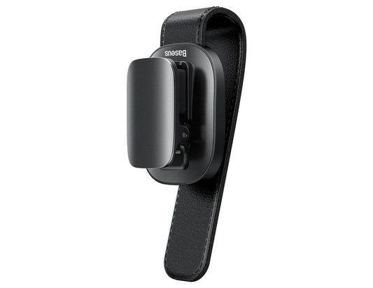 Baseus platinum vehicle eyewear clip clamping type ACYJN-B01, secure car glasses holder, at Thabthaba Store Qatar