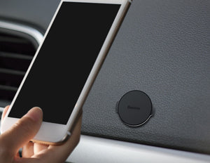 Baseus Small Ears flat magnetic car phone holder C40141403113-01 black, ultra-slim with dual magnets for universal smartphones at Thabthaba Store Qatar