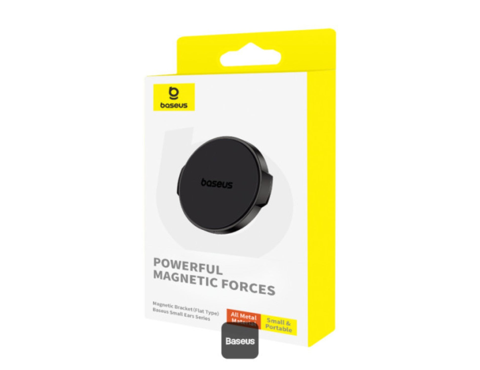 Baseus Small Ears flat magnetic car phone holder C40141403113-01 black, ultra-slim with dual magnets for universal smartphones at Thabthaba Store Qatar