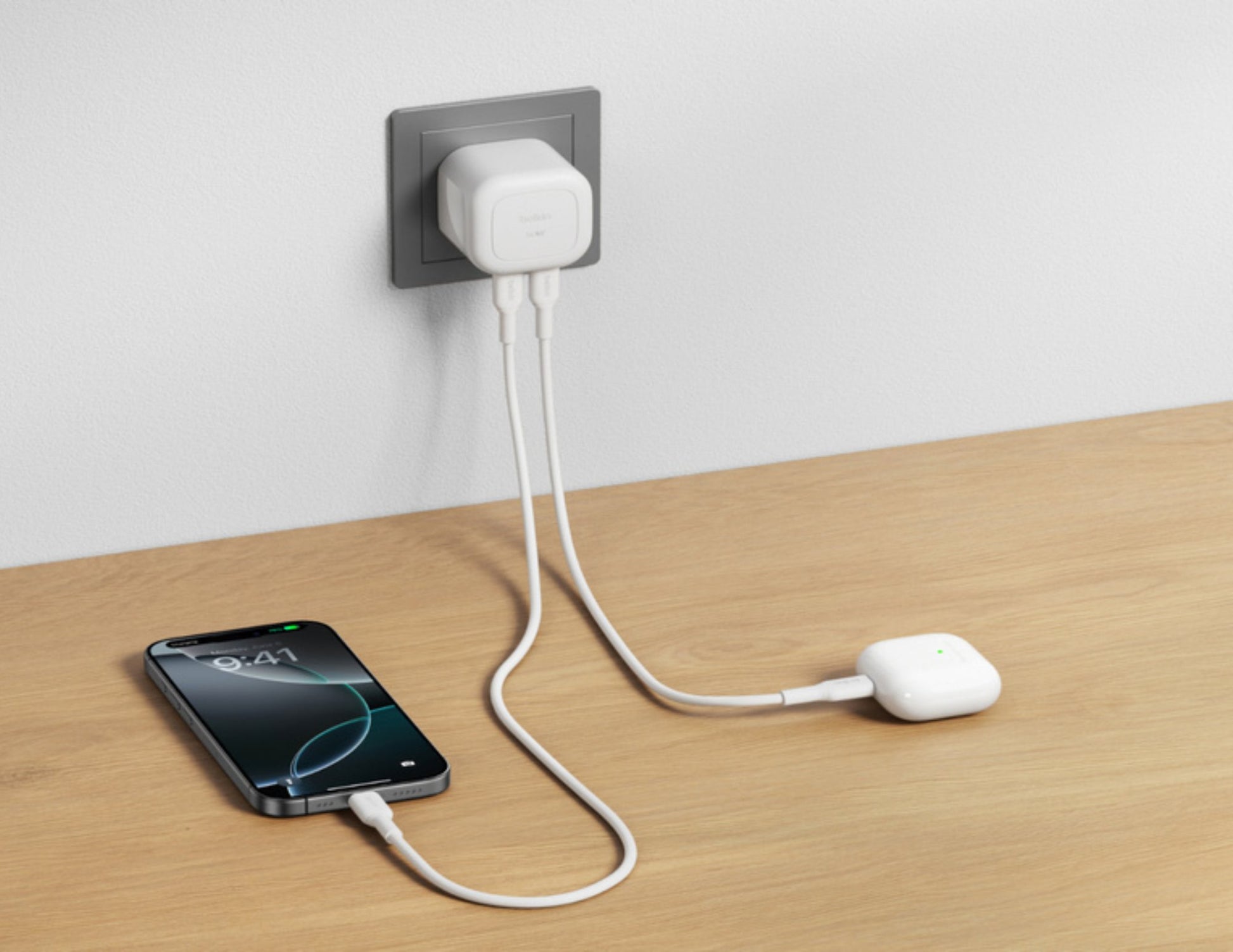 Belkin BoostCharge Pro 50W dual USB-C GaN wall charger Qatar