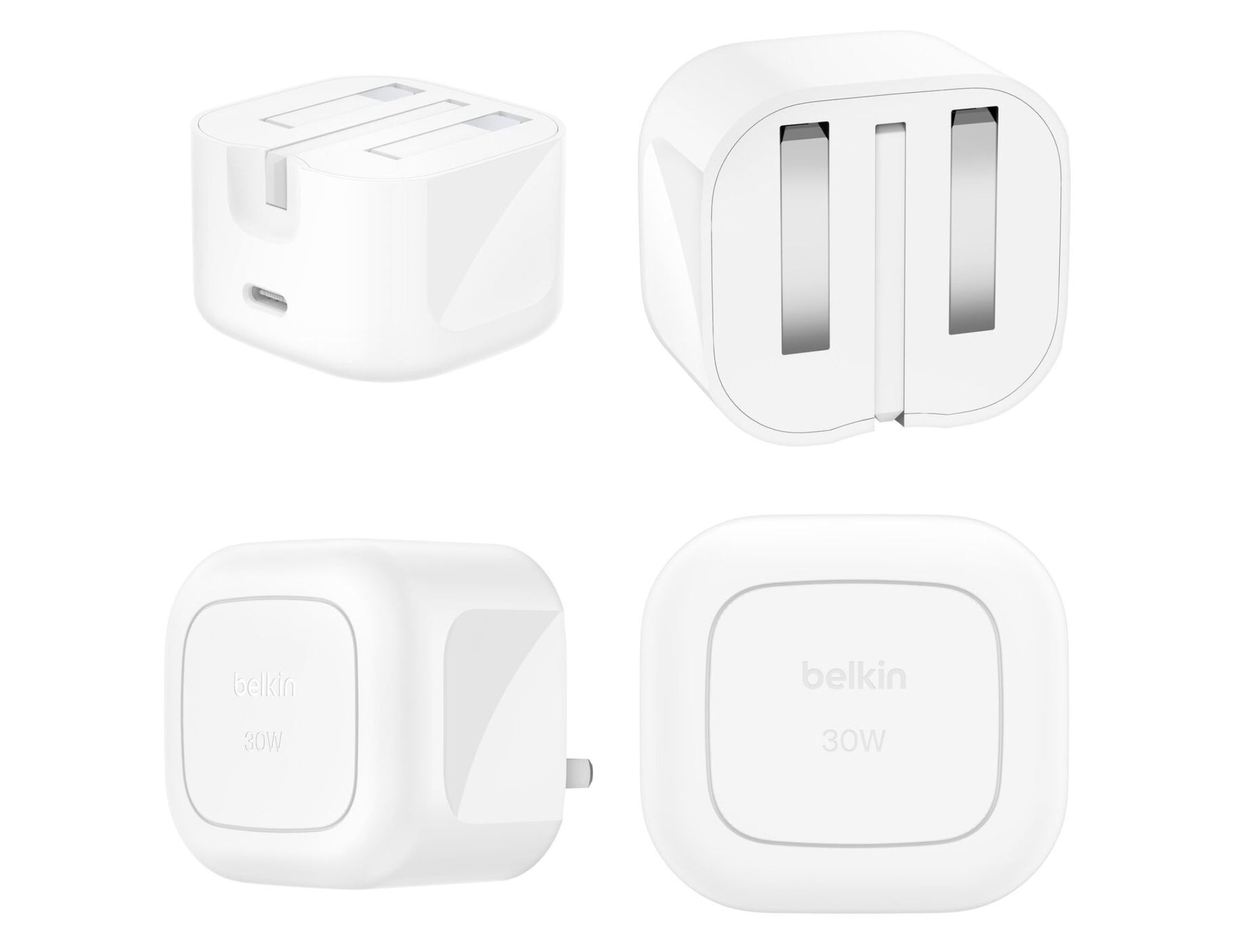 Belkin BoostCharge WCA008 30W USB-C charger foldable prongs white Thabthaba Qatar