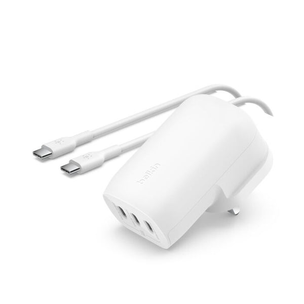 Belkin BoostCharge 67W 3 Port USB-C PPS Wall Charger with 2M USB-C Cable White Qatar