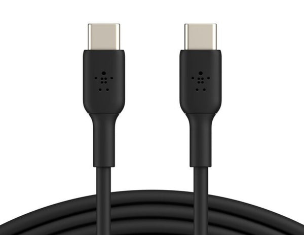 Belkin BOOSTCHARGE USB-C to USB-C 60W cable CAB003bt2M in black and white at Thabthaba Store Qatar