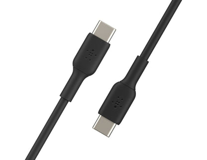 Belkin BOOSTCHARGE USB-C to USB-C 60W cable CAB003bt2M in black and white at Thabthaba Store Qatar