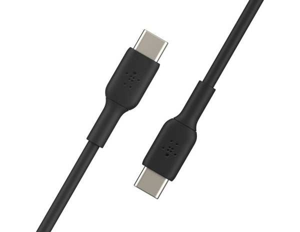 Belkin BOOSTCHARGE USB-C to USB-C 60W cable CAB003bt2M in black and white at Thabthaba Store Qatar