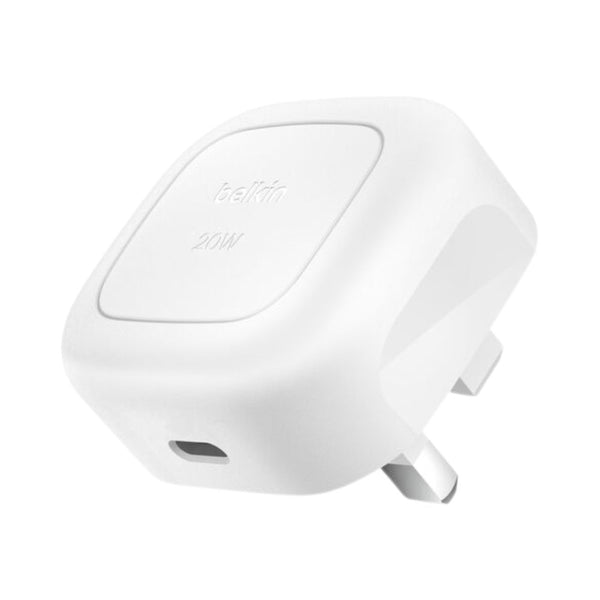 Belkin BoostCharge Compact 20W USB-C PD 3.1 Wall Charger White WCA009myWH for iPhone Samsung iPad and USB-C Devices