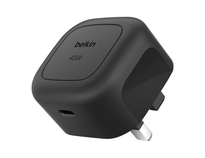Belkin BoostCharge Compact USB-C Wall Charger 45W foldable plug black WCA013myBK Qatar