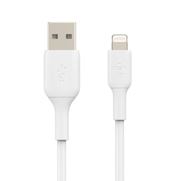 Belkin BoostCharge Lightning to USB-A Cable 1M White MFi Certified Qatar