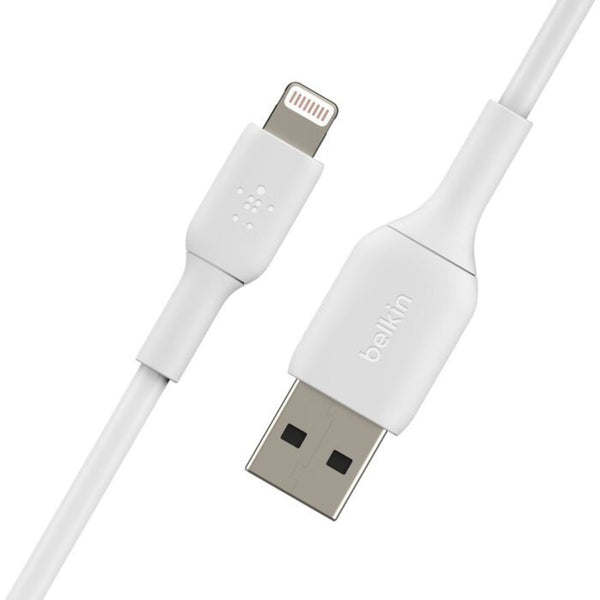 Belkin BoostCharge Lightning to USB-A Cable 1M White MFi Certified Qatar