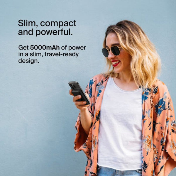 Belkin BoostCharge Magnetic Wireless Power Bank 5000mAh with Foldable Stand Black BPD004btBK Qatar