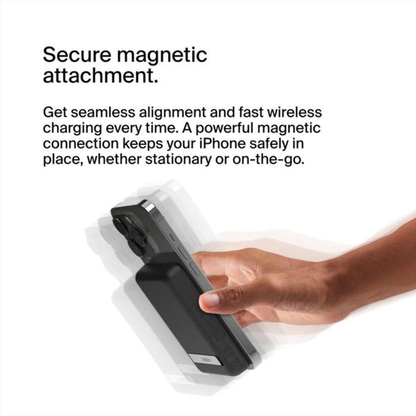 Belkin BoostCharge Magnetic Wireless Power Bank 5000mAh with Foldable Stand Black BPD004btBK Qatar