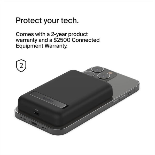 Belkin BoostCharge Magnetic Wireless Power Bank 5000mAh with Foldable Stand Black BPD004btBK Qatar