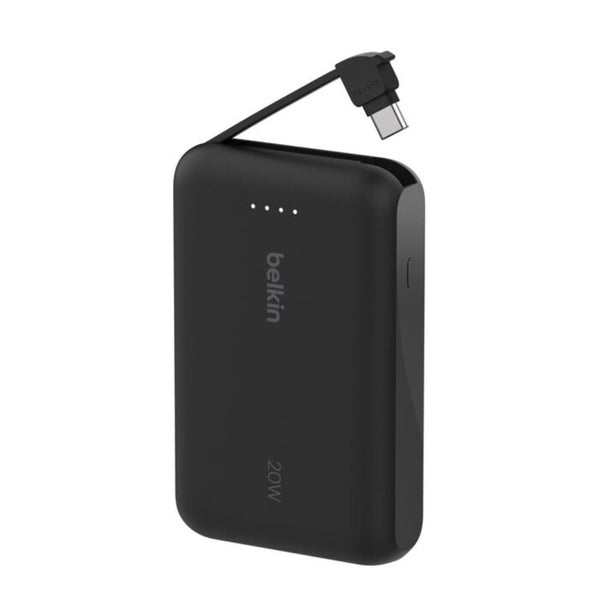 Belkin BoostCharge 10000mAh 20W Power Bank with Built-in USB-C Cable Black Qatar