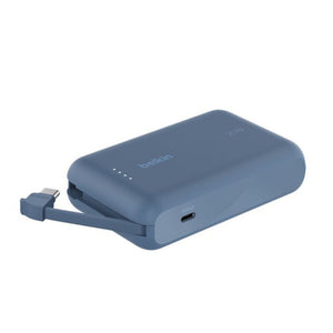 Belkin BoostCharge 10000mAh 20W Power Bank with Built-in USB-C Cable Blue Qatar