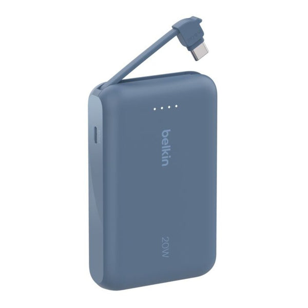 Belkin BoostCharge 10000mAh 20W Power Bank with Built-in USB-C Cable Blue Qatar