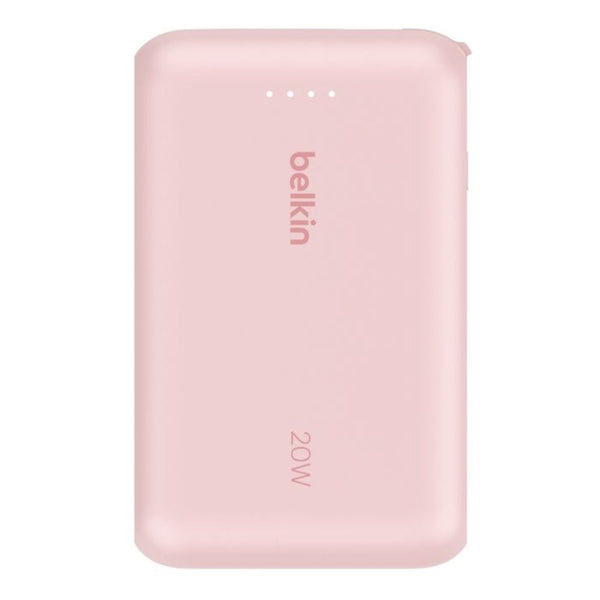 Belkin BoostCharge 10000mAh 20W Power Bank with Built-in USB-C Cable Pink Qatar