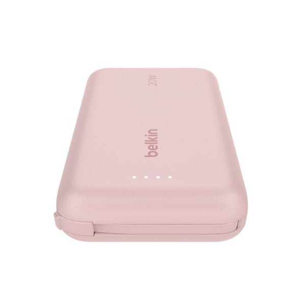 Belkin BoostCharge 10000mAh 20W Power Bank with Built-in USB-C Cable Pink Qatar
