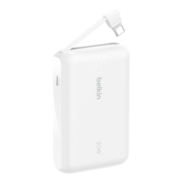 Belkin BoostCharge 10000mAh 20W Power Bank with Built-in USB-C Cable White Qatar