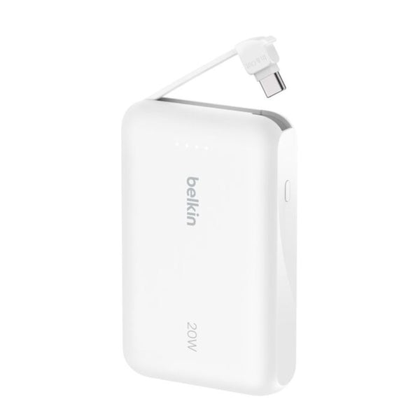 Belkin BoostCharge 10000mAh 20W Power Bank with Built-in USB-C Cable White Qatar