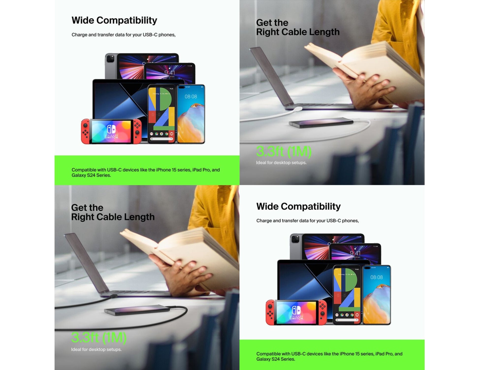 Belkin BoostCharge CAB003bt1M USB-C 60W cable 1m black white Thabthaba Qatar