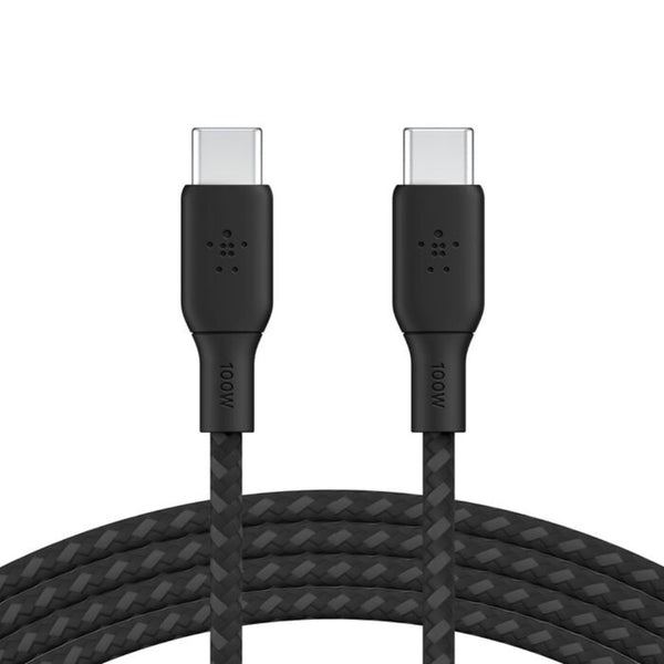 Belkin BoostCharge USB-C to USB-C Cable 100W 2M Black Braided PD Qatar
