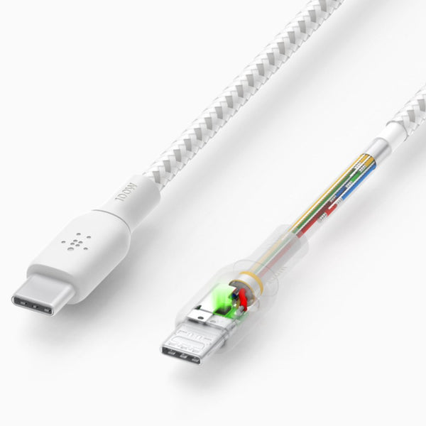 Belkin BoostCharge USB-C to USB-C Cable 100W 2M White Braided PD Qatar