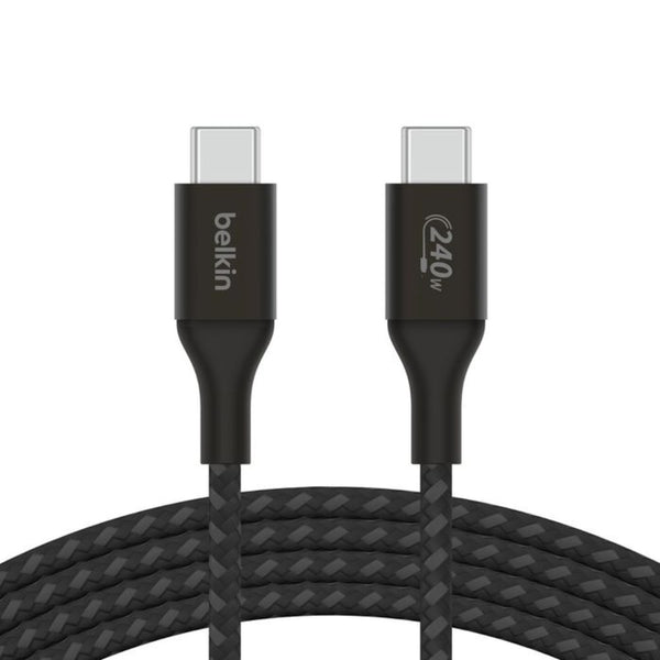 Belkin BoostCharge USB-C to USB-C Cable 240W 1M Black PD 3.1 Braided Qatar