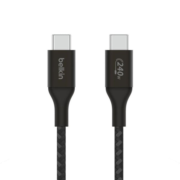 Belkin BoostCharge USB-C to USB-C Cable 240W 1M Black PD 3.1 Braided Qatar