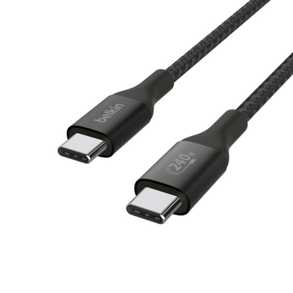 Belkin BoostCharge USB-C to USB-C Cable 240W 1M Black PD 3.1 Braided Qatar