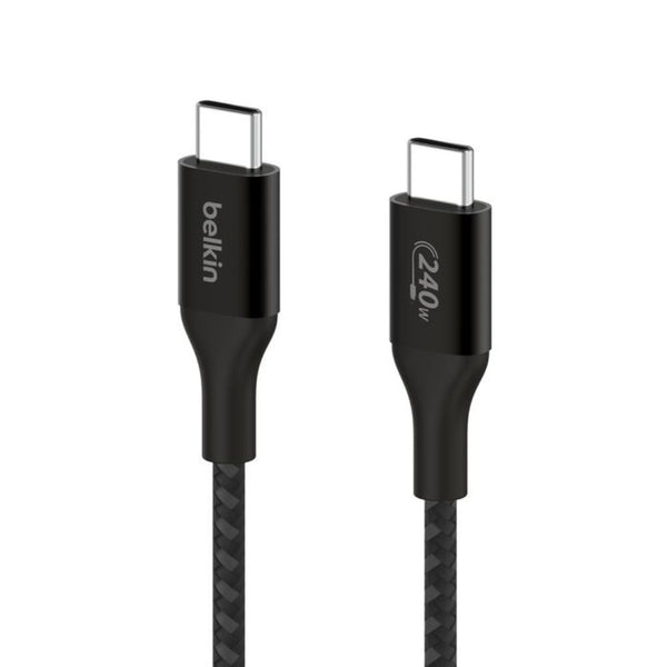 Belkin BoostCharge USB-C to USB-C Cable 240W 1M Black PD 3.1 Braided Qatar