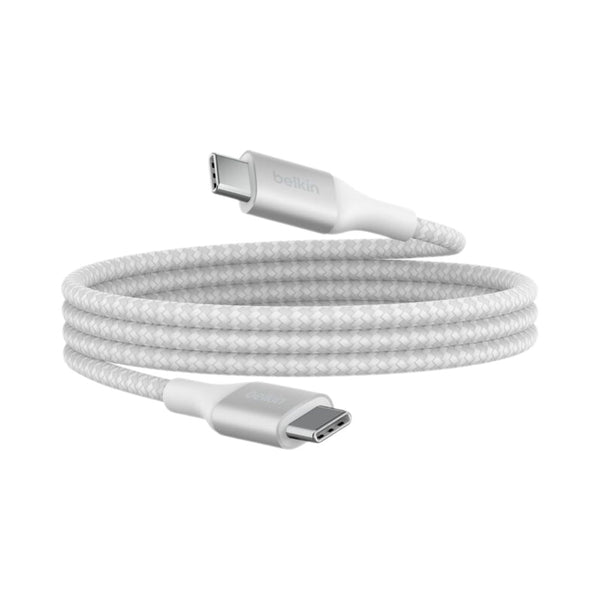Belkin BoostCharge USB-C to USB-C Cable 240W 1M White PD 3.1 Braided Qatar