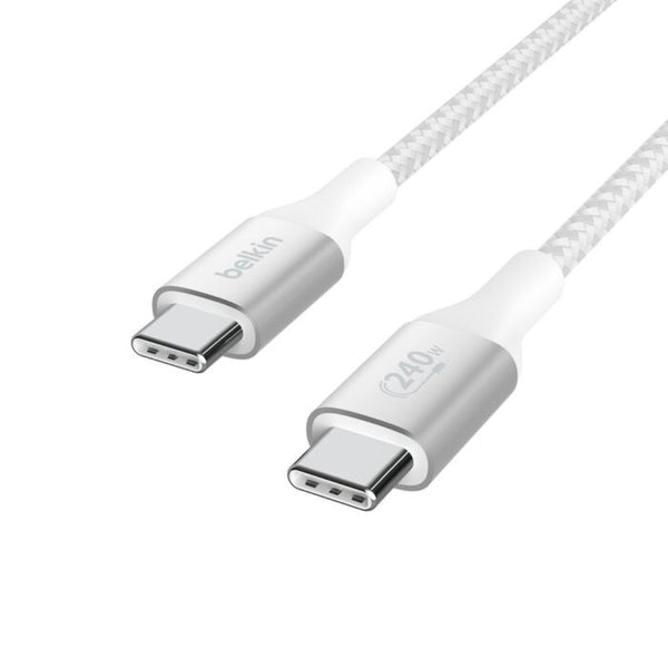Belkin BoostCharge USB-C to USB-C Cable 240W 1M White PD 3.1 Braided Qatar