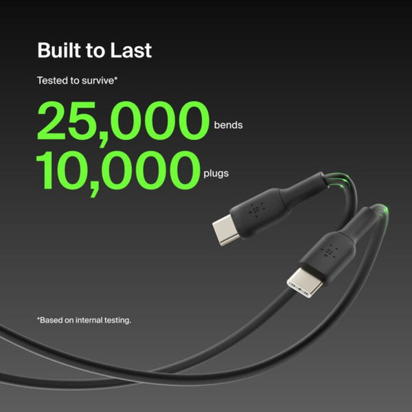 Belkin BoostCharge USB-C to USB-C Cable 60W 2M Black PD Fast Charging Qatar