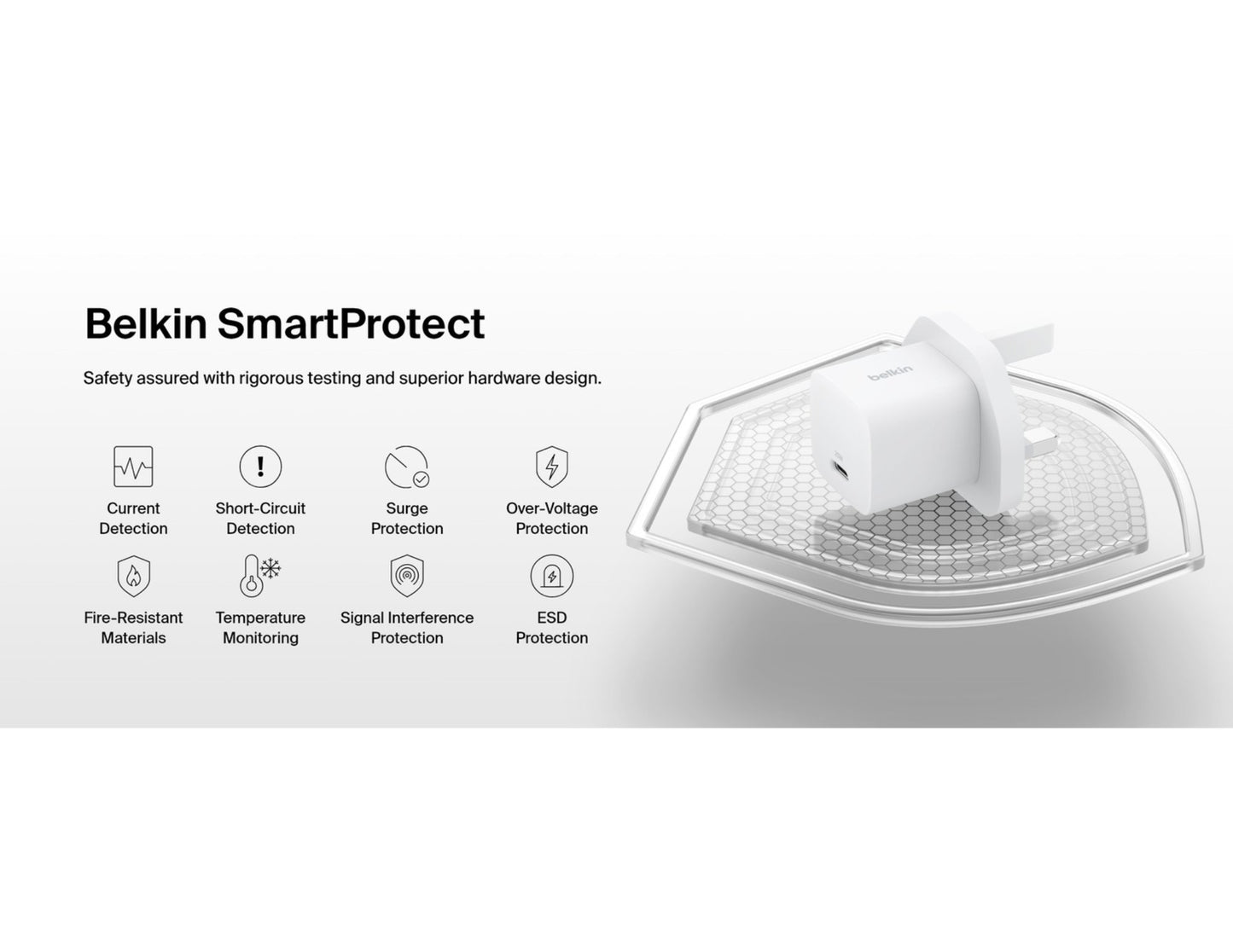 Belkin BoostCharge USB-C Wall Charger 25W and USB-C cable foldable prongs PD3.1 WCA012my1MWH-B6 Qatar
