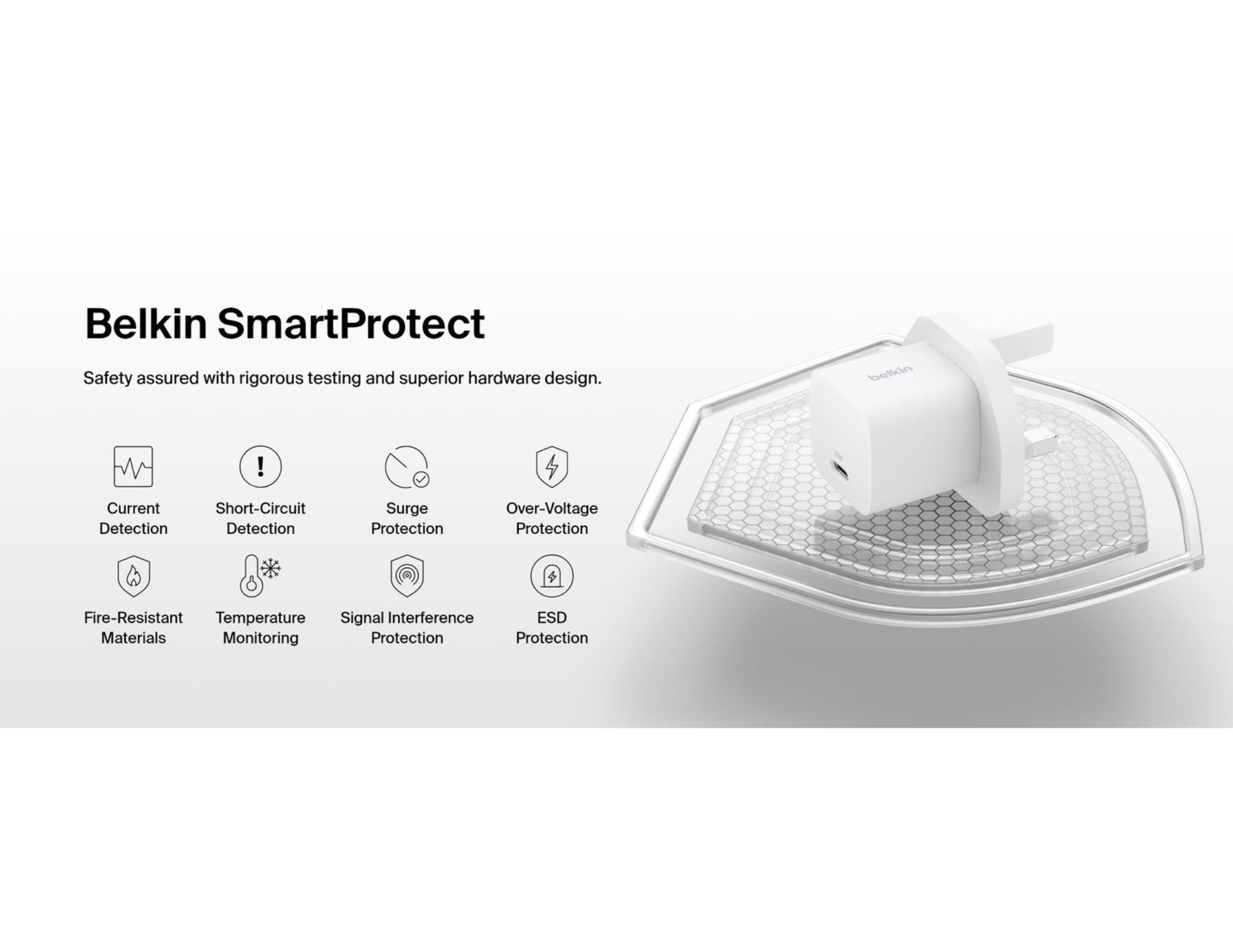 Belkin BoostCharge USB-C Wall Charger 25W and USB-C cable foldable prongs PD3.1 WCA012my1MWH-B6 Qatar