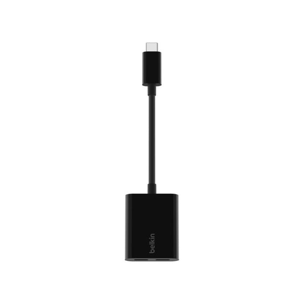 Belkin RockStar USB-C Audio Charge Adapter 60W Dual USB-C Black Qatar