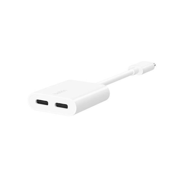 Belkin RockStar USB-C Audio Charge Adapter 60W Dual USB-C White Qatar