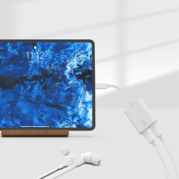 Belkin RockStar USB-C Audio Charge Adapter 60W Dual USB-C White Qatar