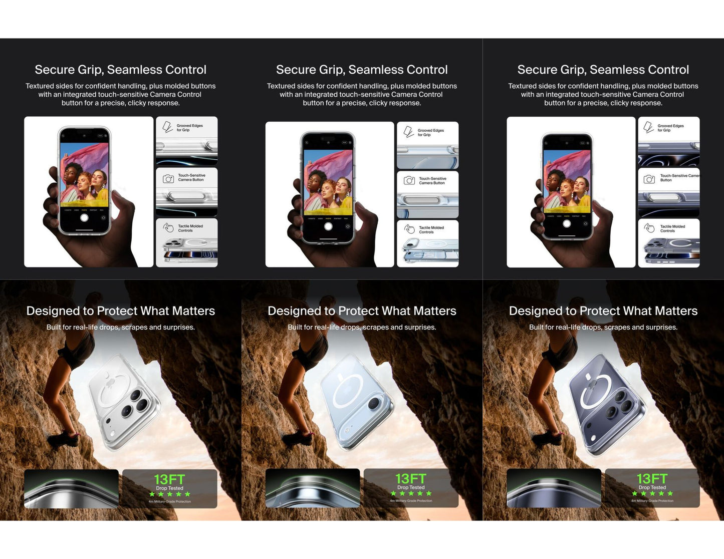 Belkin SheerForce Clear Case iPhone 17 Pro Max Air drop protection Qatar