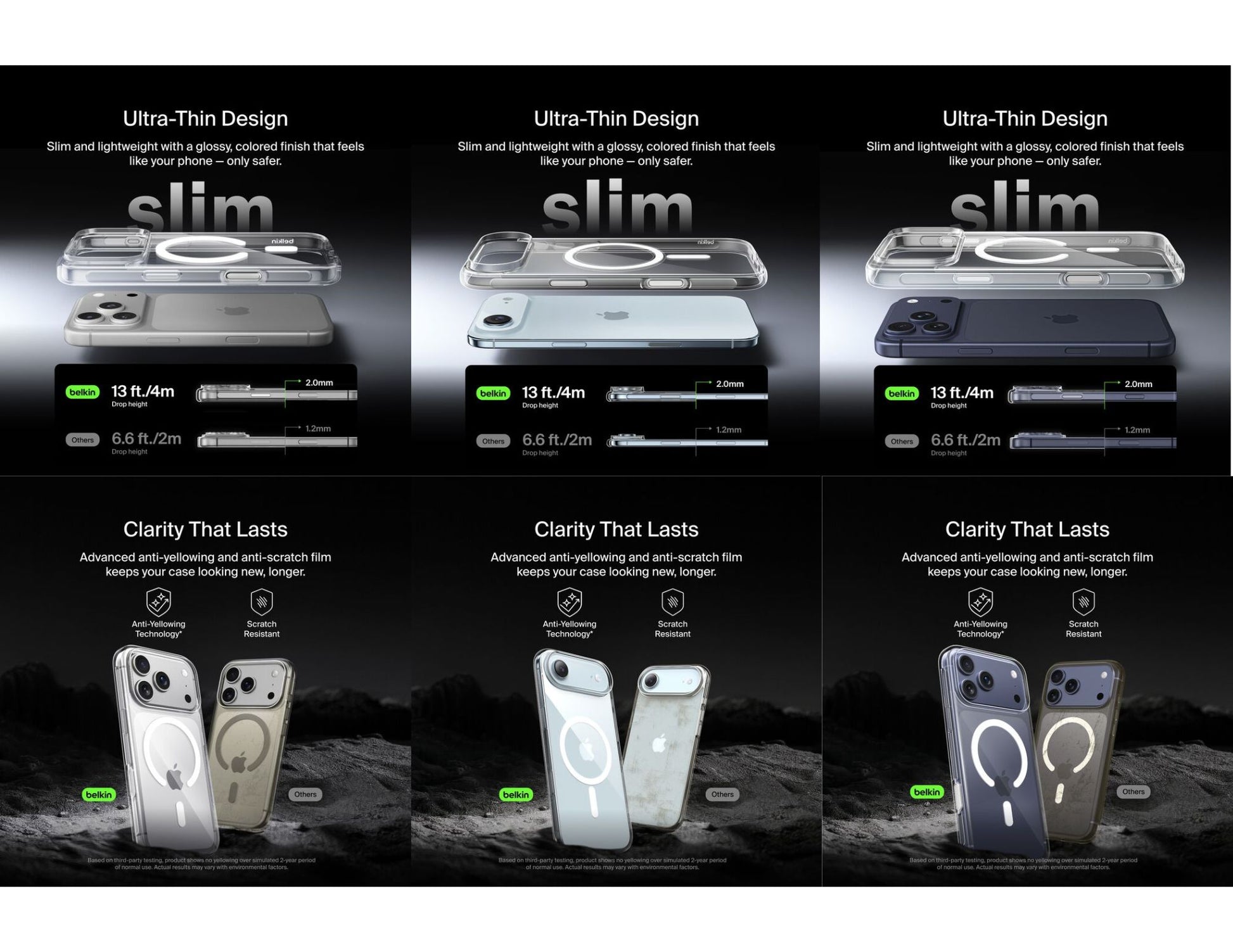 Belkin SheerForce Clear Case iPhone 17 Pro Max Air drop protection Qatar