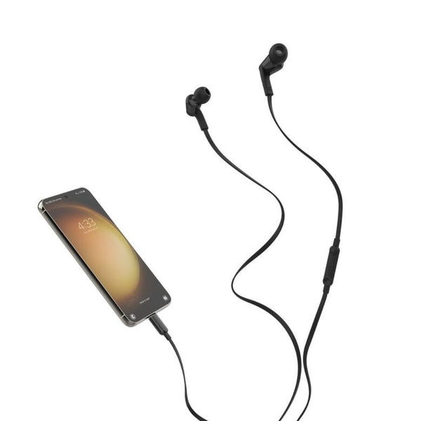Belkin SoundForm USB-C Wired Earbuds Black with 10mm Drivers Built-in Microphone and IPX5 Water Resistance