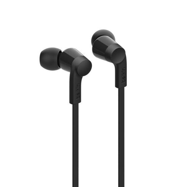 Belkin SoundForm USB-C Wired Earbuds Black with 10mm Drivers Built-in Microphone and IPX5 Water Resistance