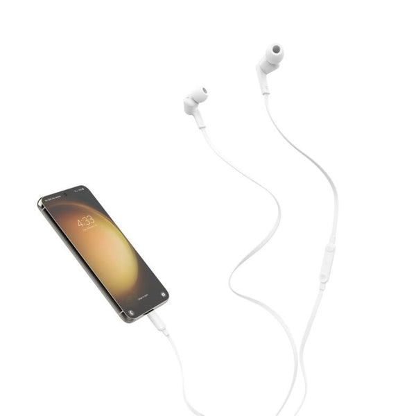 Belkin SoundForm USB-C Wired Earbuds White with 10mm Drivers Built-in Microphone and IPX5 Water Resistance