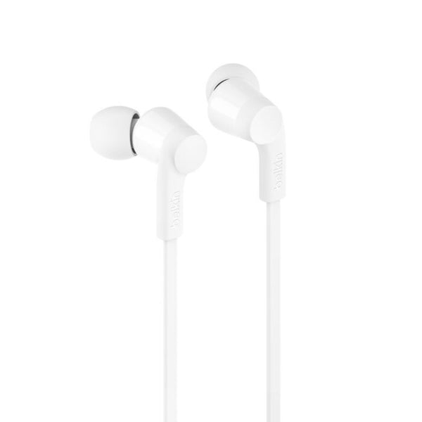 Belkin SoundForm USB-C Wired Earbuds White with 10mm Drivers Built-in Microphone and IPX5 Water Resistance