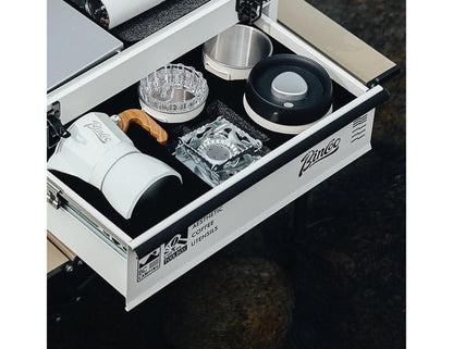 BinCoo Travel Coffee Set portable 11-piece outdoor toolbox—moka pot, cups, grinder, stove for Qatar camping & travel