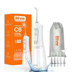 Bitvae C6 Cordless Water Dental Flosser 300ml USB Rechargeable White Qatar